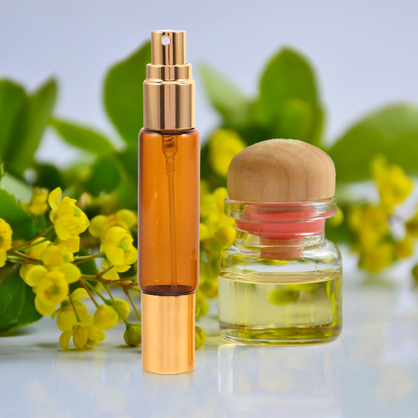 8Pcs Dual-Head Amber Glass Ess - огляд і ціна On Perfume & Fragrance Kota Bogor