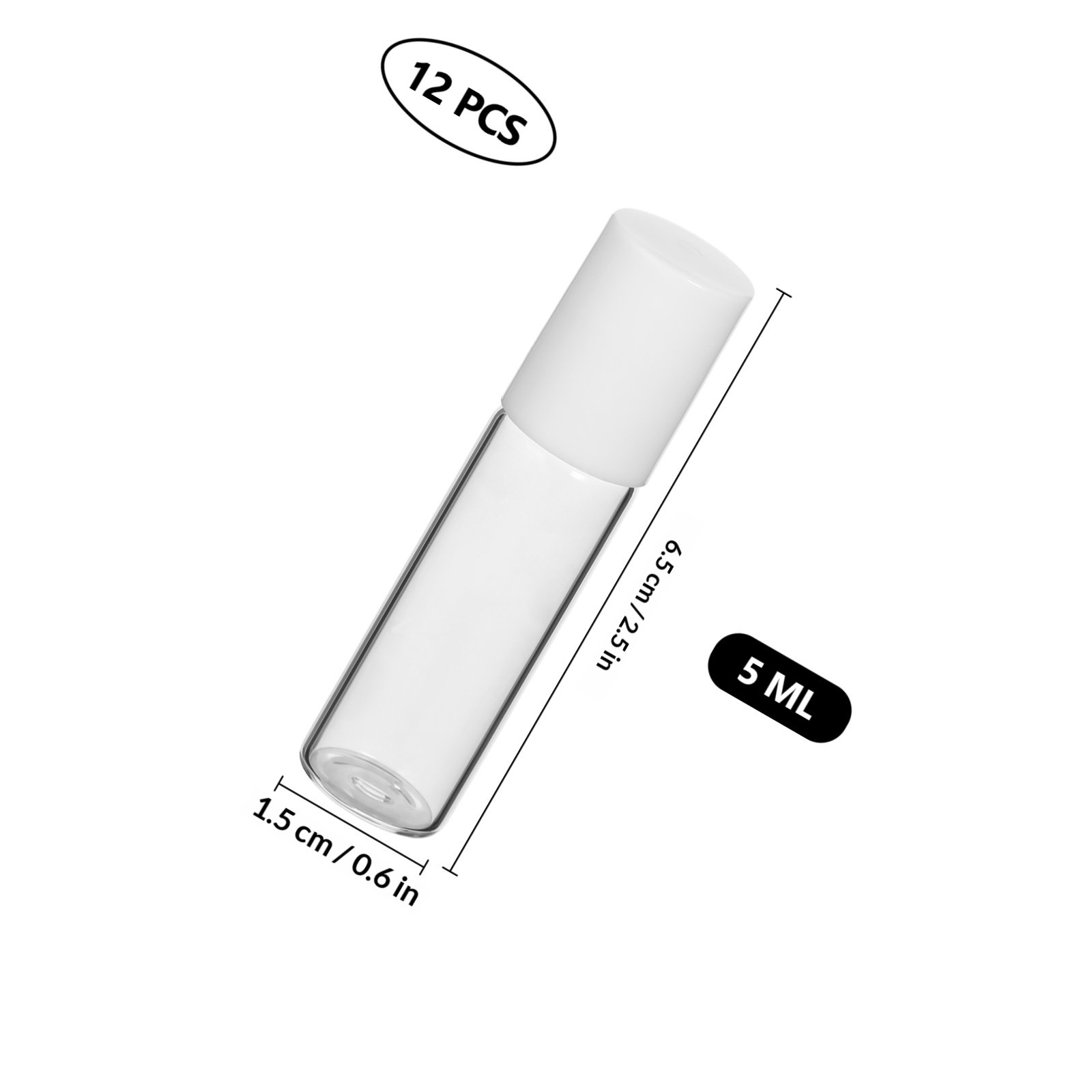 12Pcs 5Ml Glass Essential Oil  - огляд і ціна On Perfume & Fragrance Kota Bogor