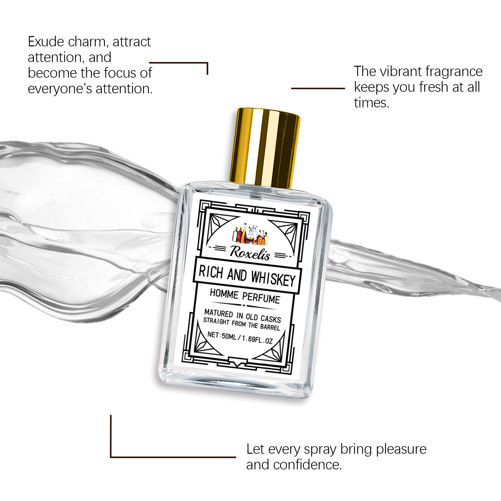 Roxelis 50ml Charm Whisky Men' - огляд і ціна Perfume Fragrance For Men